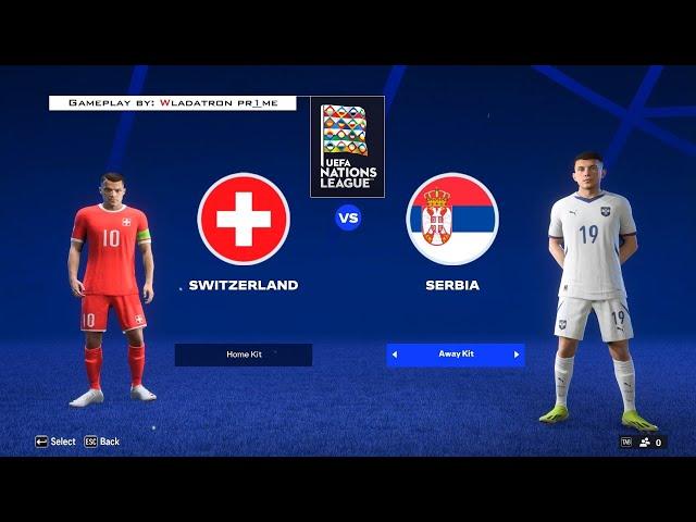 ⌨️ FC 24 |  SWITZERLAND  SERBIA  UEFA Nations League 224/25 ️ Division - 5th Match - 4 goals