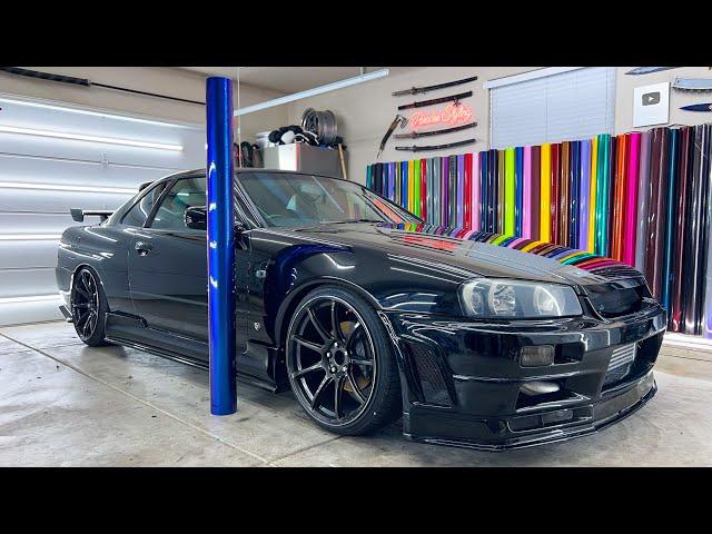 R34 SKYLINE ASMR Wrap Guide | The Hardest Parts In REAL TIME