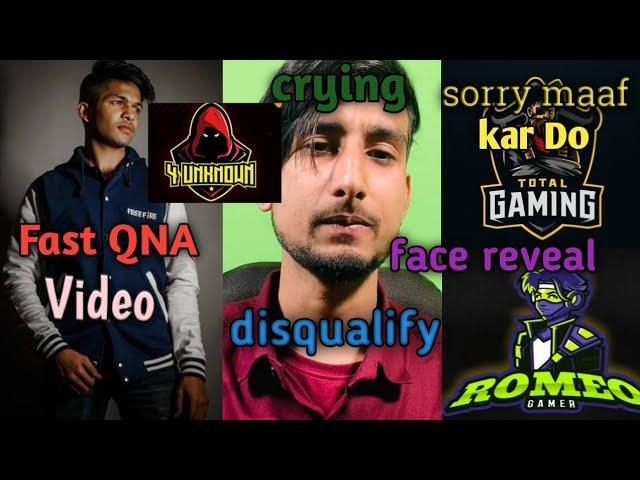 Lokesh Gamer Fast QNA Video || 4 Unknow DISQUALIFIED COMPLETE MATTER | Total Gaming Face Reveal !!