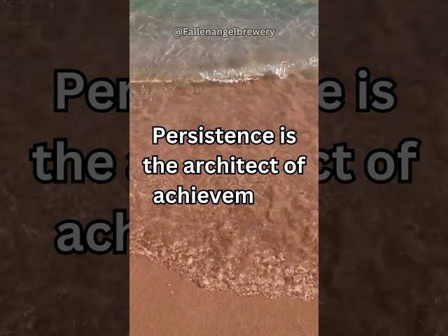 #persistence is the #architect of #achievement