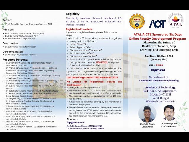 ATAL AICTE Sponsored  Online Faculty Development Program | Day 1