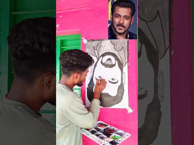 Salman Khan.. Reverse Painting // #art  #youtubeshorts #painting #shortvideo #shortsfeed #shorts