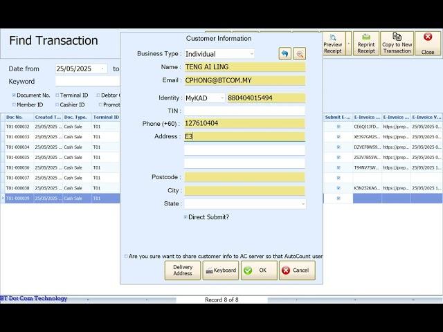 AutoCount POS eInvoice Guide (Rev 20)