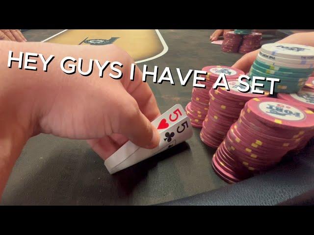 I FLOP a SET, EXPOSE MY HAND, and STILL GET RAISED?! | Poker Vlog #16 #chpoker