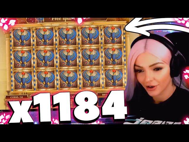 IamLaura crazy win on Book of Dead slot - TOP 5 Biggest wins with Laura