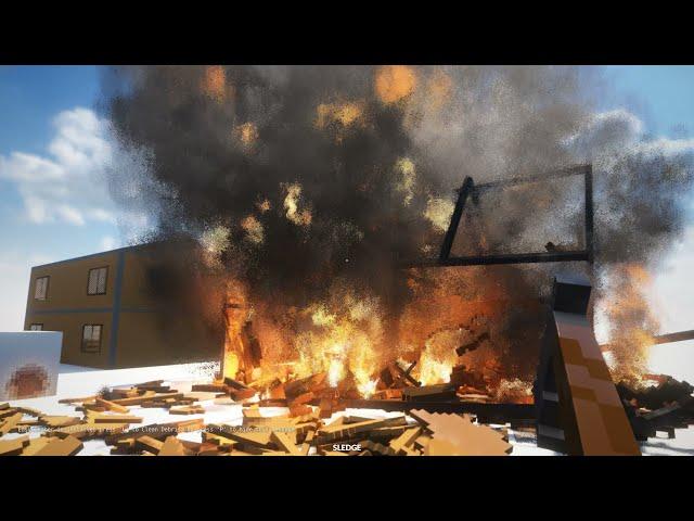 Teardown Dynamic houses burning down