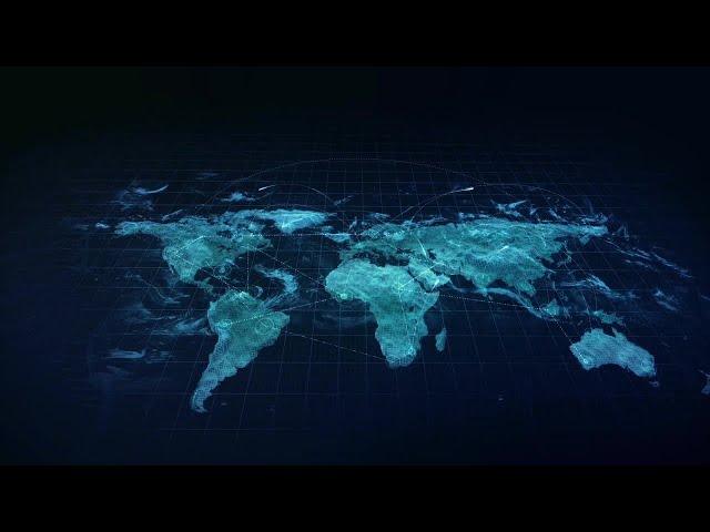 Connecting Network World Map Stock Motion Graphics