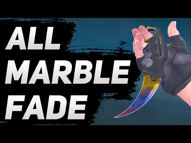 All Marble Fade Skins (2020) + Price - CS:GO | Все скины Мраморный Градиент (2020) + Цена - CS:GO