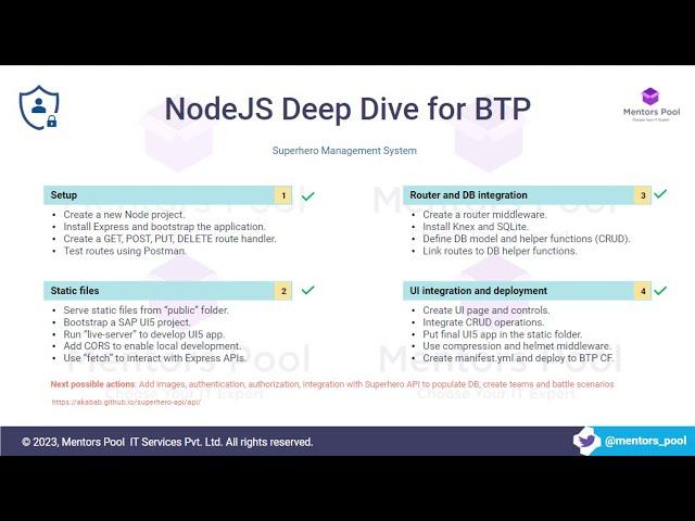 SAP BTP Training || SAP BTP Cloud Programing Model (CAPM) | Mentors Pool