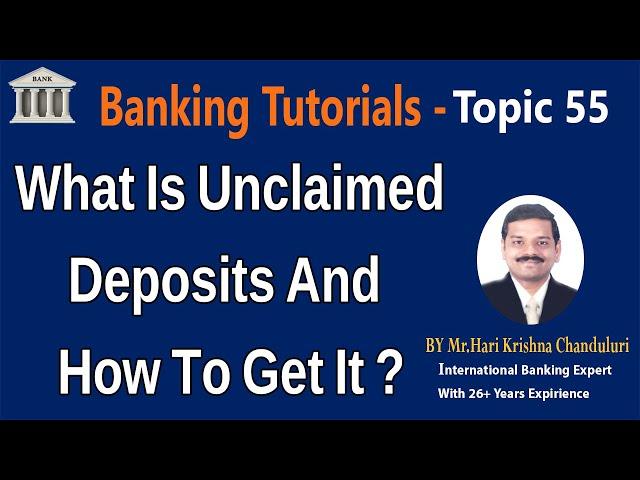 What Is Unclaimed Deposits And How to Get It|Topic- 55|Banking Guru Tutorial|Learn Banking In Telugu