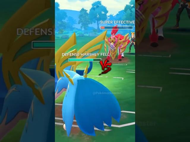 LvL 50 Crowned Form Shiny (Zacian vs Zamazenta) in Pokemon GO.
