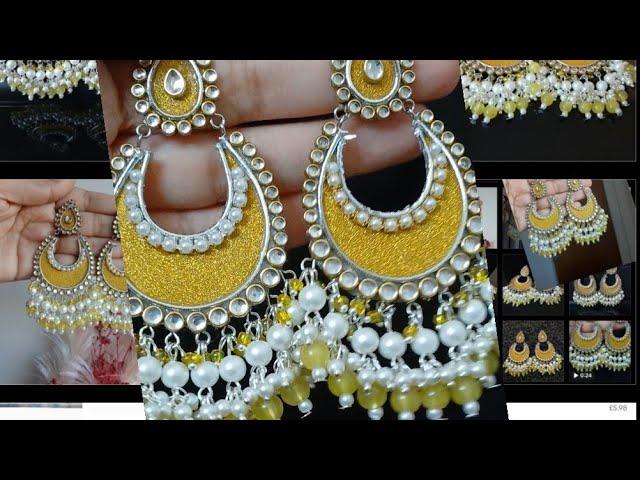 Beautiful Handmade Kundan Earings for weddings #kundan #kundanjewellery #viralvideo #craft
