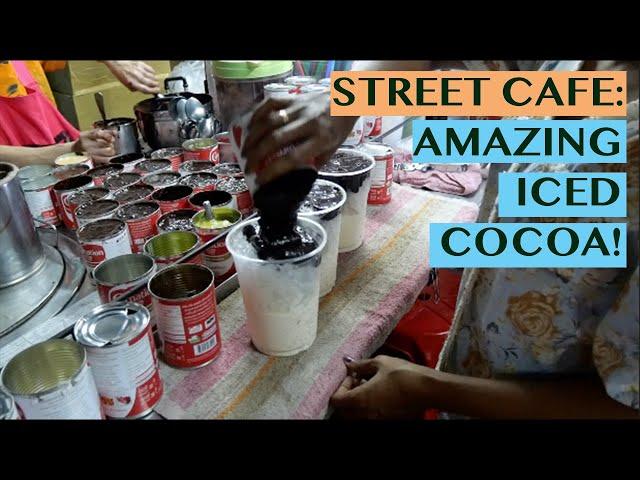 STREET CAFE VLOG: SIMPLE YET AMAZING ICED COCOA IN THAILAND! @cocoama Samutprakan Thailand