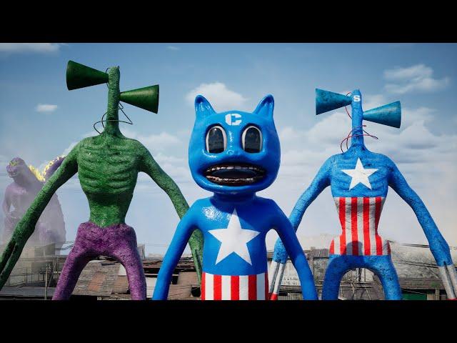 Siren Head. Cartoon Cat. Hulk. Animation (Full Version) - Avengers