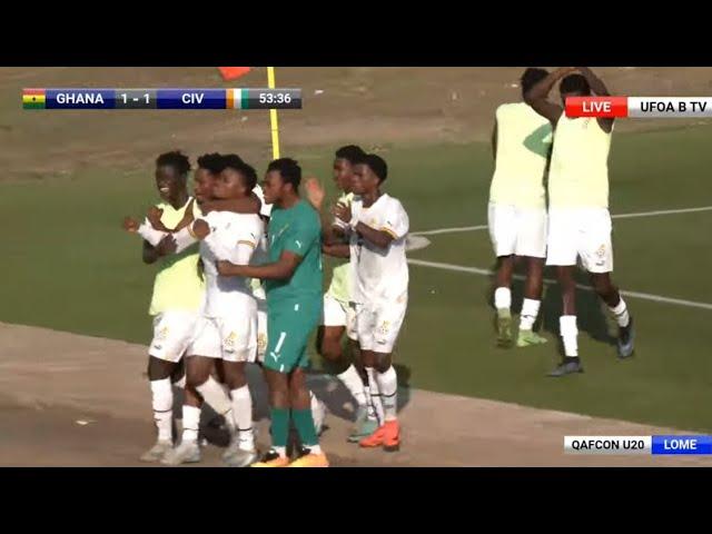 GHANA vs CÔTE D’IVOIRE (2-1) ALL GOALS & HIGHLIGHTS-SEMI-FINAL - U20 AFCON QUALIFIERS - WAFU B