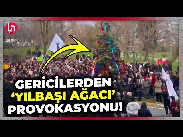 Gericilerden yeni provokasyon! Yılbaşı ağacı süslemek isteyenleri tekbir getirip tehdit ettiler!