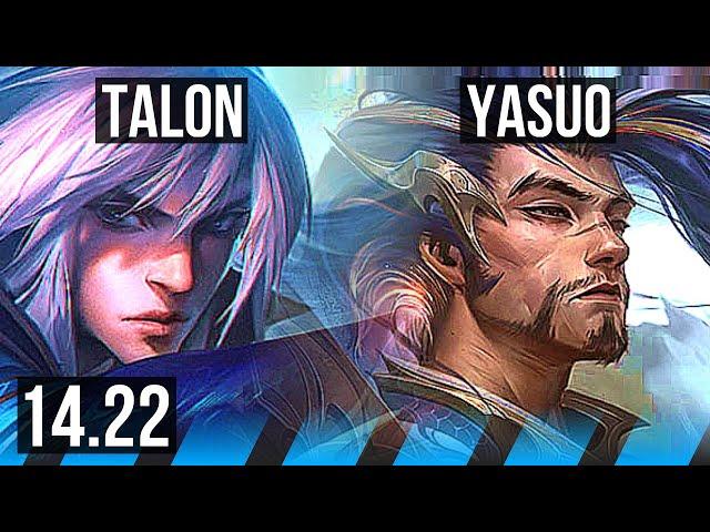 TALON vs YASUO (MID) | Legendary | KR Master | 14.22