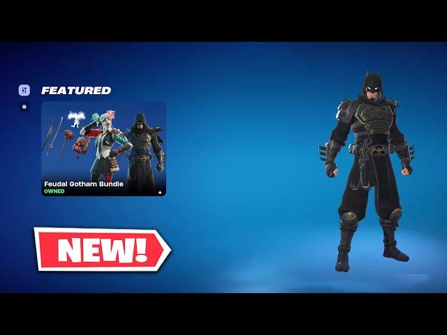 NEW Batman Ninja Skins BUNDLE & EMOTES Item Shop Fortnite! (Knight Batman & Karuta Harley Quinn)