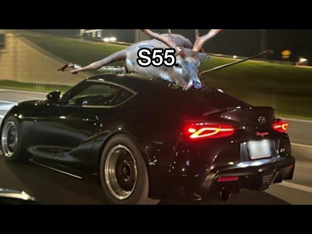 Toyota Supra Goes S55 Hunting! B58 VS S55 Racing Action! - M2C, F80 M3, & F82 M4!