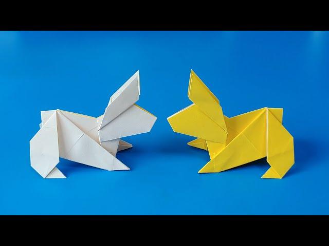 색종이로 토끼 접는방법(종이접기) / 네모아저씨 / Rabbit origami / うさぎの折り紙