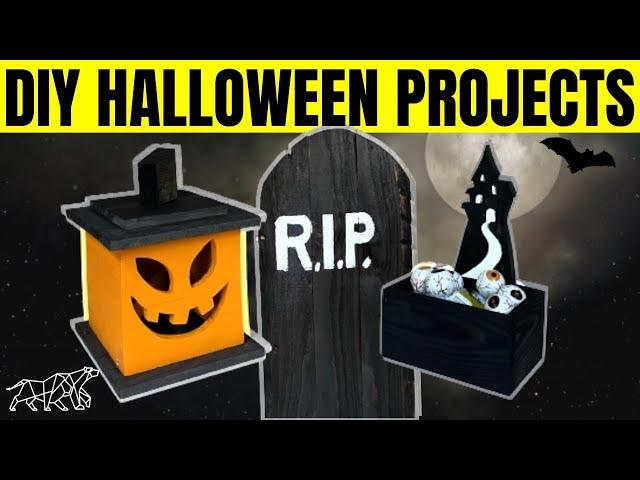 3 easy DIY Halloween Woodworking Projects #halloween #diy