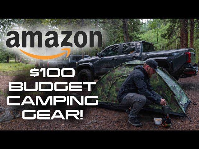 $100 BUDGET CAMPING! | Amazon products...