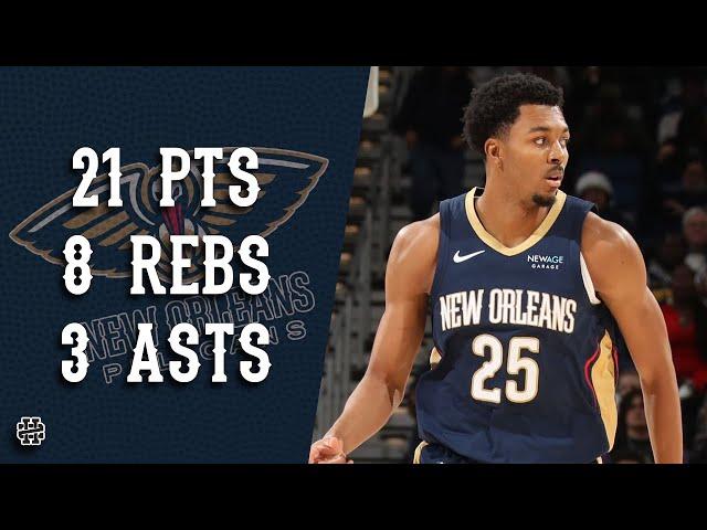 Trey Murphy 21 pts 8 rebs 3 asts vs Nuggets 24/25 season