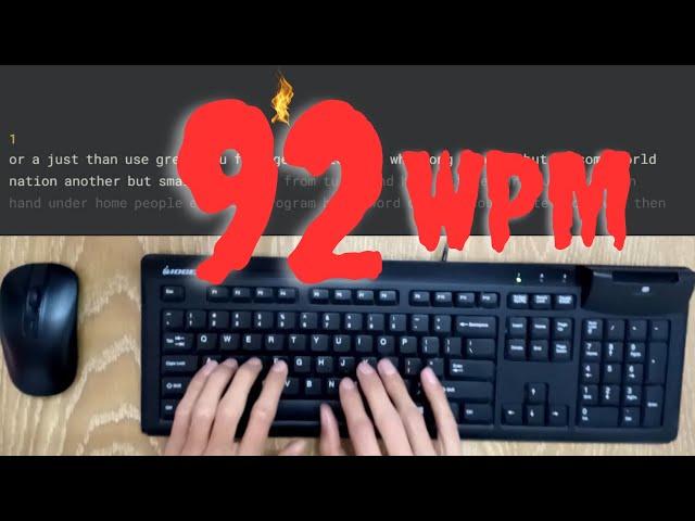 90 wpm - what 90 words per minute typing looks like