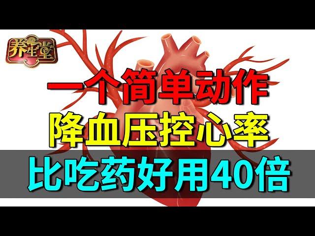 2025最新血压指南｜一个简单动作，降血压控心率，坐着不动就可以！【养生堂】