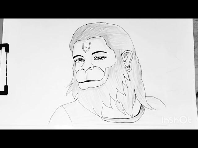 How to draw lord hanuman | bajrangbali pencil sketch | bhagwan ki drawing | chitra