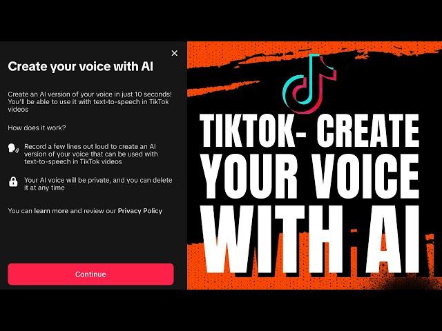 Create Your Own AI Voice for Text-to-Speech in TikTok App.