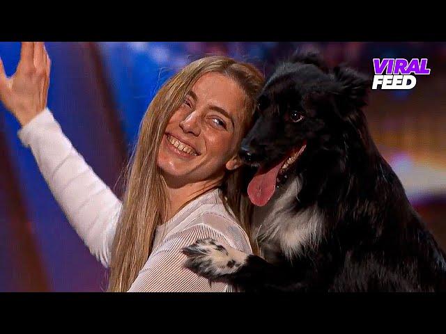 Dog Act Audition Gets STANDING OVATION On America's Got Talent 2024! | VIRAL FEED