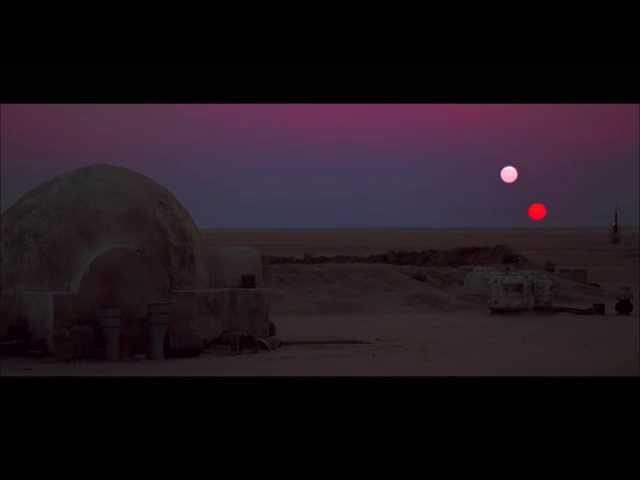 Binary sunset... from A New Hope, Star Wars: The Digital Movie Collection