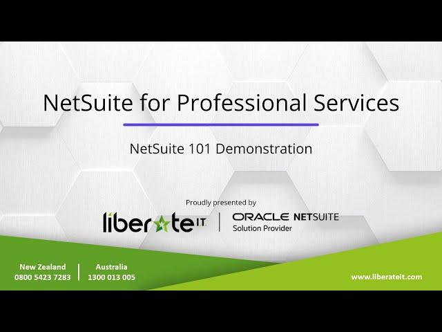 Oracle NetSuite - NetSuite for Professional Services 101 Demonstration | February 2023