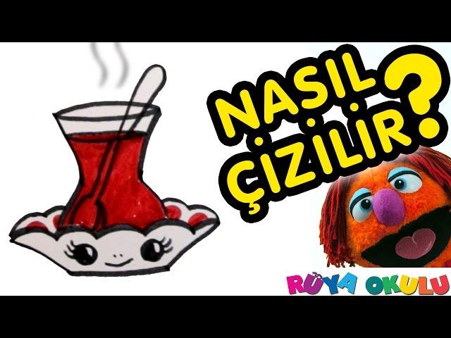 Çay Nasıl Çizilir? - Çaydanlık - Çay Bardağı - Çocuklar İçin Resim Çizme - RÜYA OKULU