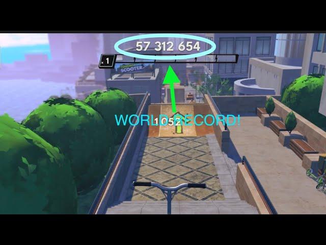 How to get a world record  score in touchgrind scooter