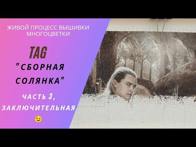 ТЕГ "Сборная солянка" часть 3.  Живой процесс #вышивки #многоцветки