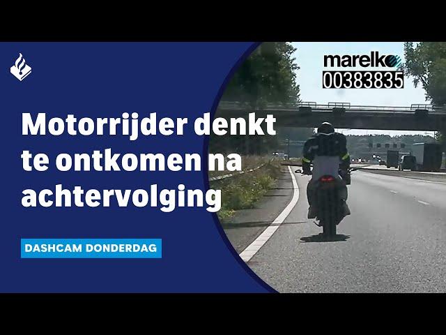 Motorrijder neemt GROTE RISICO's bij achtervolging | DASHCAM DONDERDAG   #politie