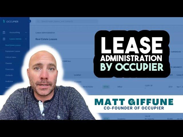 Lease Administration Management Software by Occupier