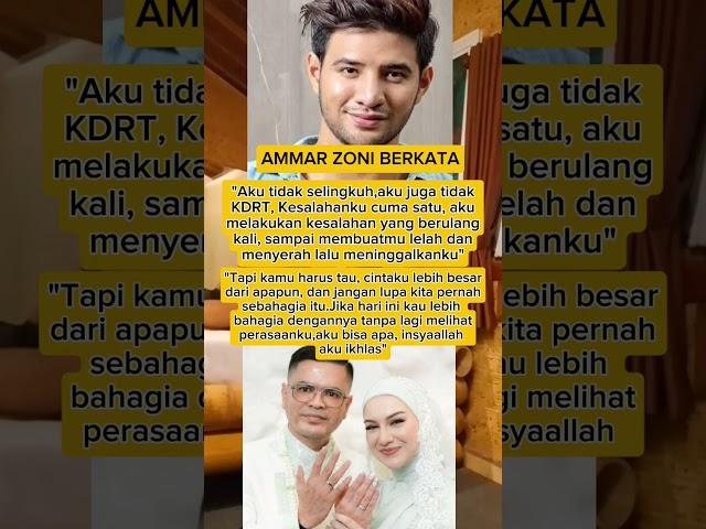 Ammar zoni ikhlas irish menikah dengan pria lain,karena ia sadar ia telah membuat orish bella lelah.