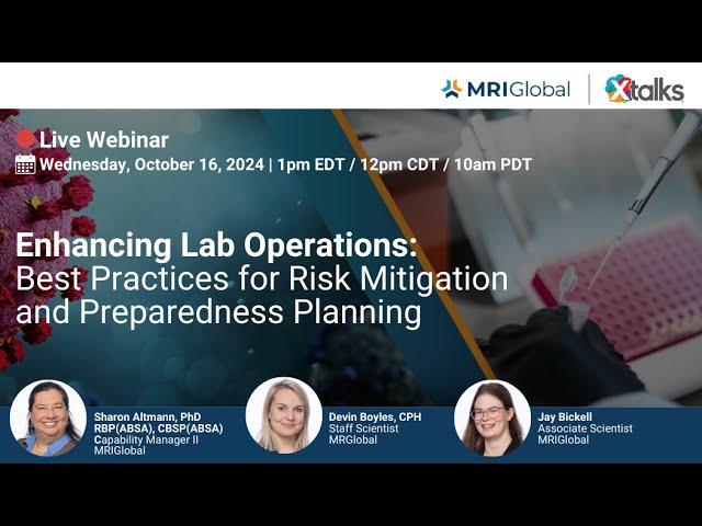 Enhancing Lab Operations: Best Practices for Risk Mitigation and Preparedness Planning