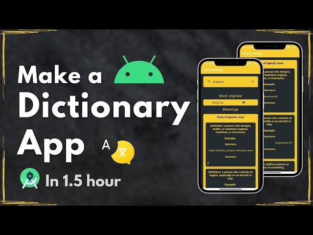 Let's Make a Dictionary App | Android Project | REST API