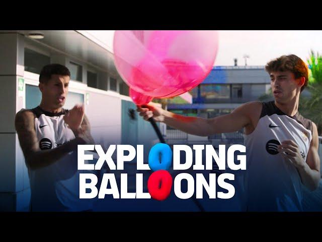  BOOM! EXPLODING BALLOONS CHALLENGE WITH JOAO FELIX & JOAO CANCELO | EL CLASICO EDITION