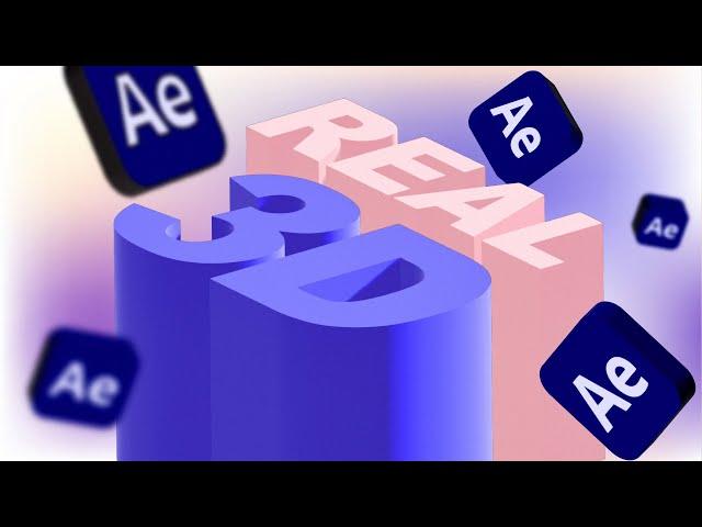 How To Create REAL 3D Text in After Effects - No Plugins