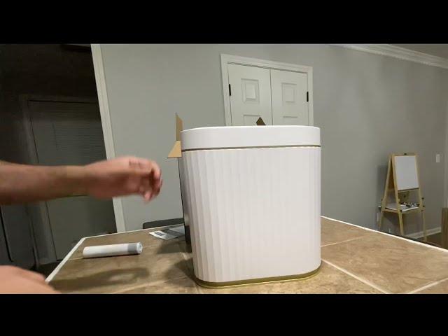 ELPHECO motion sensor trash can Unboxing