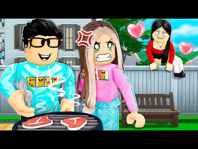 CREEPY Neighbor Has A CRUSH On My BOYFRIEND! (Roblox Bloxburg)