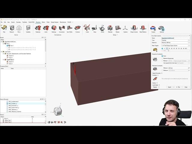 Altair Inspire #short - Bigger force and still no change in the optimization proposal