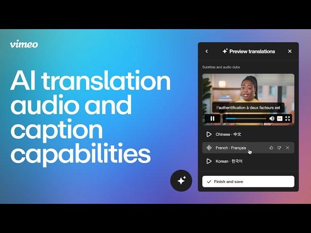 Introducing Vimeo's AI translation audio and caption capabilities