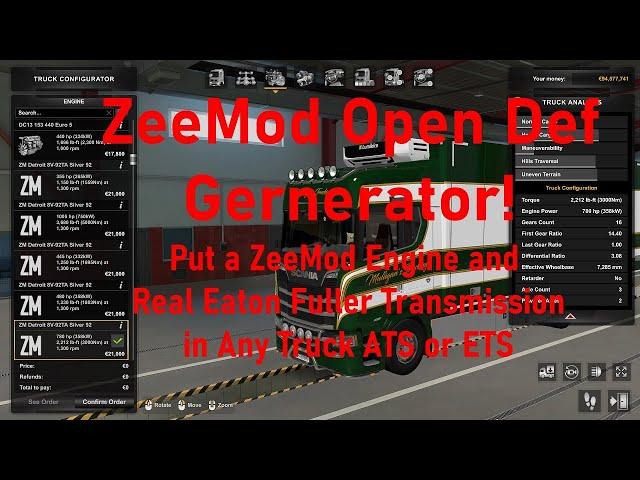 ATS  ETS  How to Use ZeeMod's Open Definition Generator