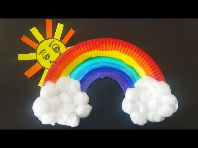 How to make a Paper plate Rainbow | Easy paper plate craft ideas for kids